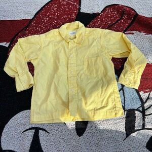VINTAGE JC PENNEY YELLOW BUTTON DOWN SHIRT SIZE 4 BOYS